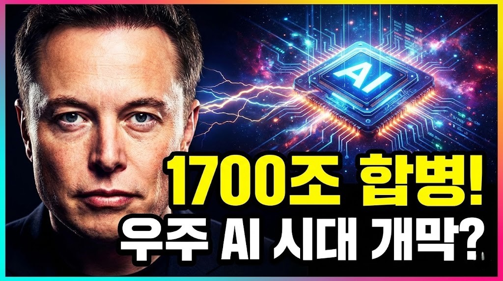 일론 머스크와 우주 AI 기술의 결합을 상징하는 스페이스X xAI 합병 및 IPO 전망 분석 블로그 썸네일 이미지