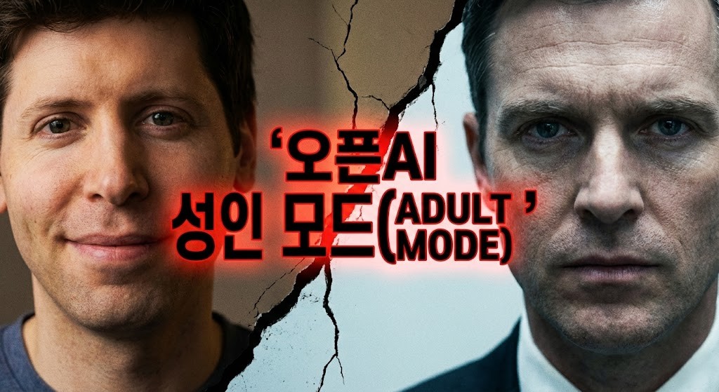 오픈AI 성인 모드 도입 논란과 내부 갈등을 다룬 썸네일