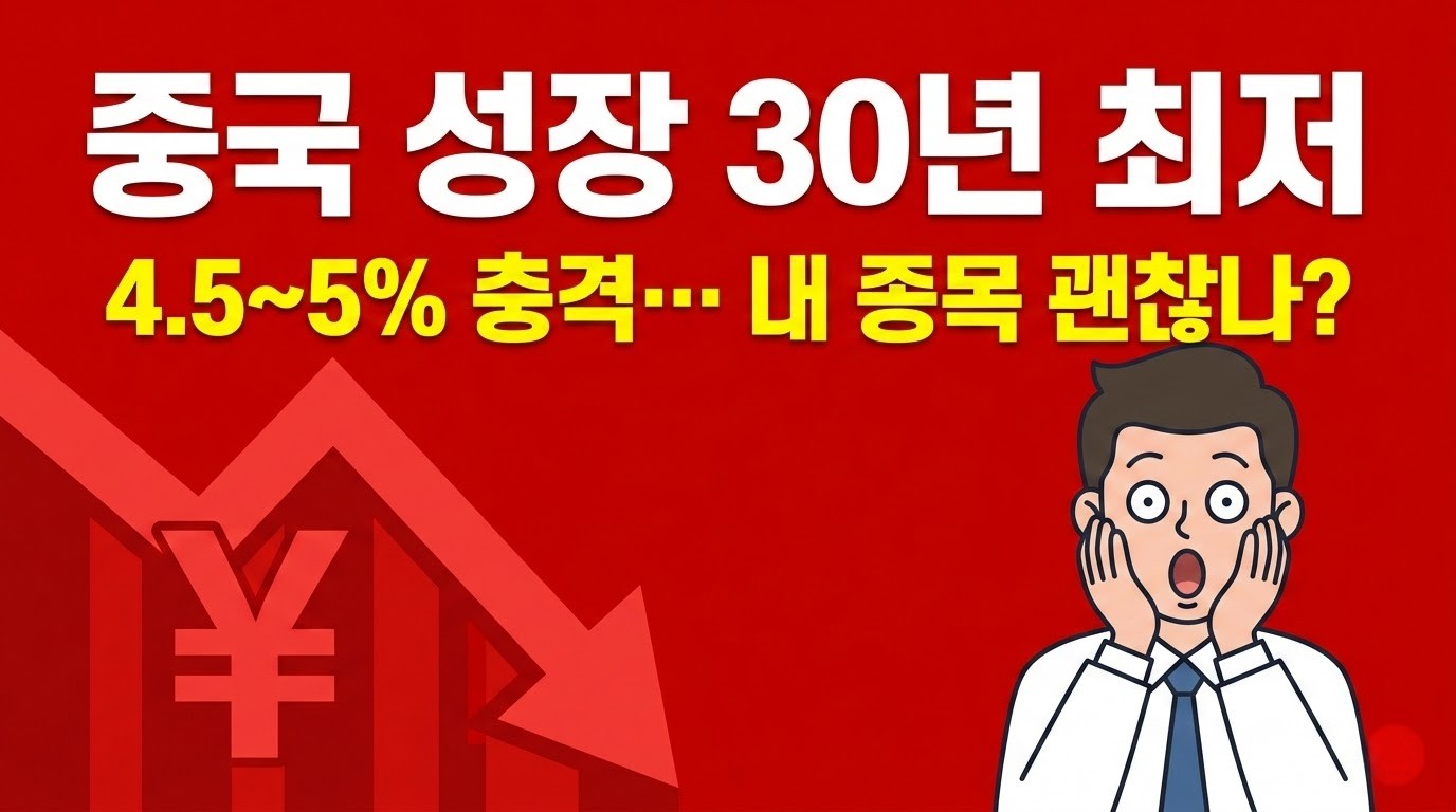 중국 경제성장률 4.5~5% 목표 충격 — 한국 투자자 영향 분석