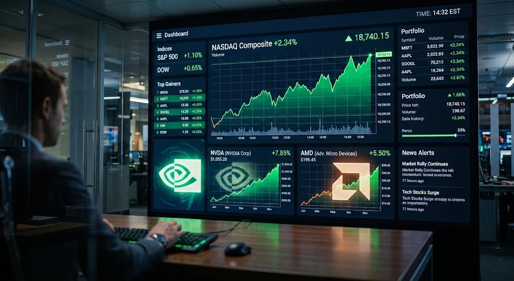 엔비디아 관련주 및 AI 반도체 수혜주 상승장 주식 차트