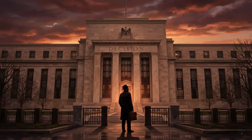 파월 거취 결정 임박 연준 본부 일러스트