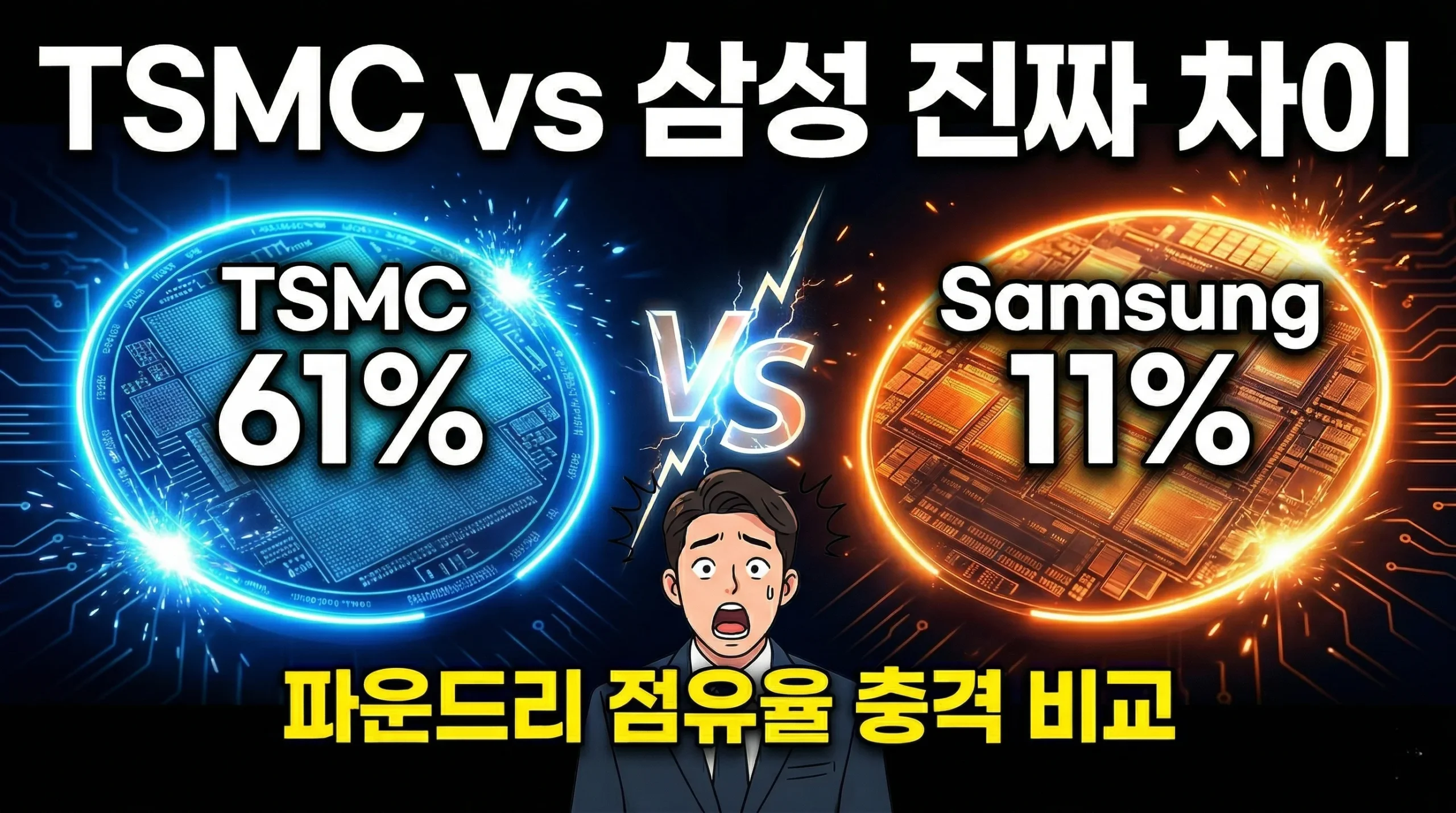 파운드리 TSMC vs 삼성전자 시장점유율 비교 썸네일 2026