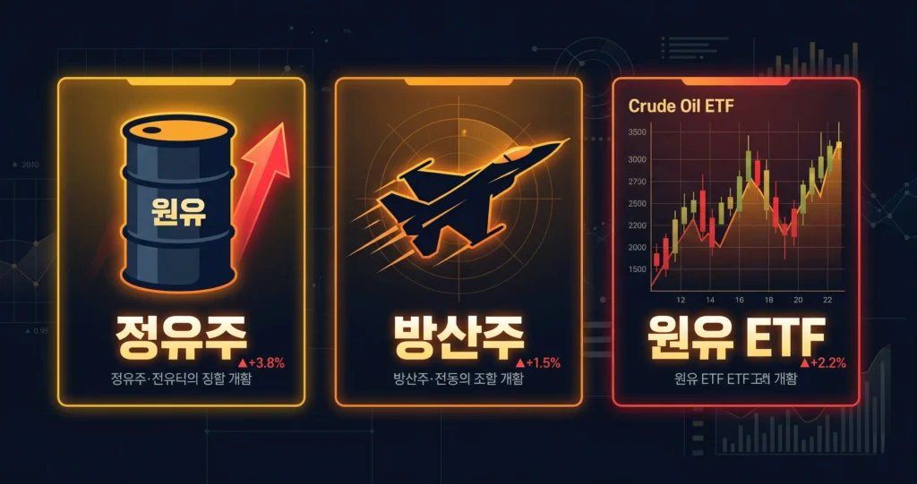 호르무즈 해협 이슈 관련주·수혜주·ETF — 정유주·방산주·원유 ETF 정리