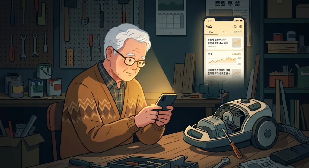 은퇴자 스마트폰 중독 소셜미디어 플랫폼 이용 시간 증가