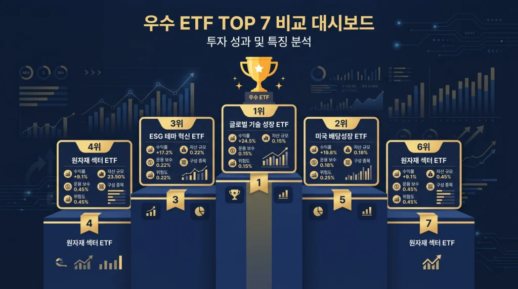 연금저축펀드 ETF 추천 TOP7 순위 비교 한눈에 정리