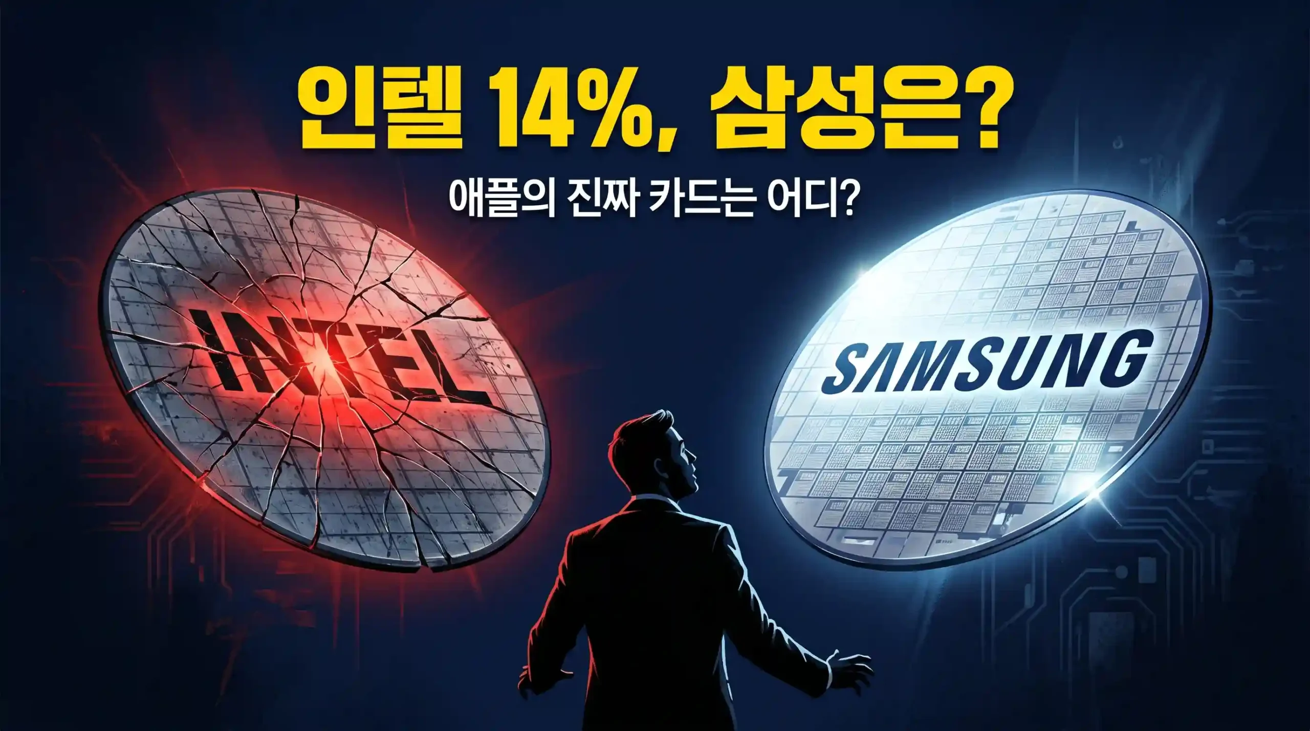 삼성전자 파운드리와 인텔 비교 이미지, 애플 칩 공급망 다변화